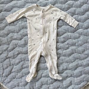 Pehr Navy and Cream Rocketman Footed Sleeper, Size 3-6 months
